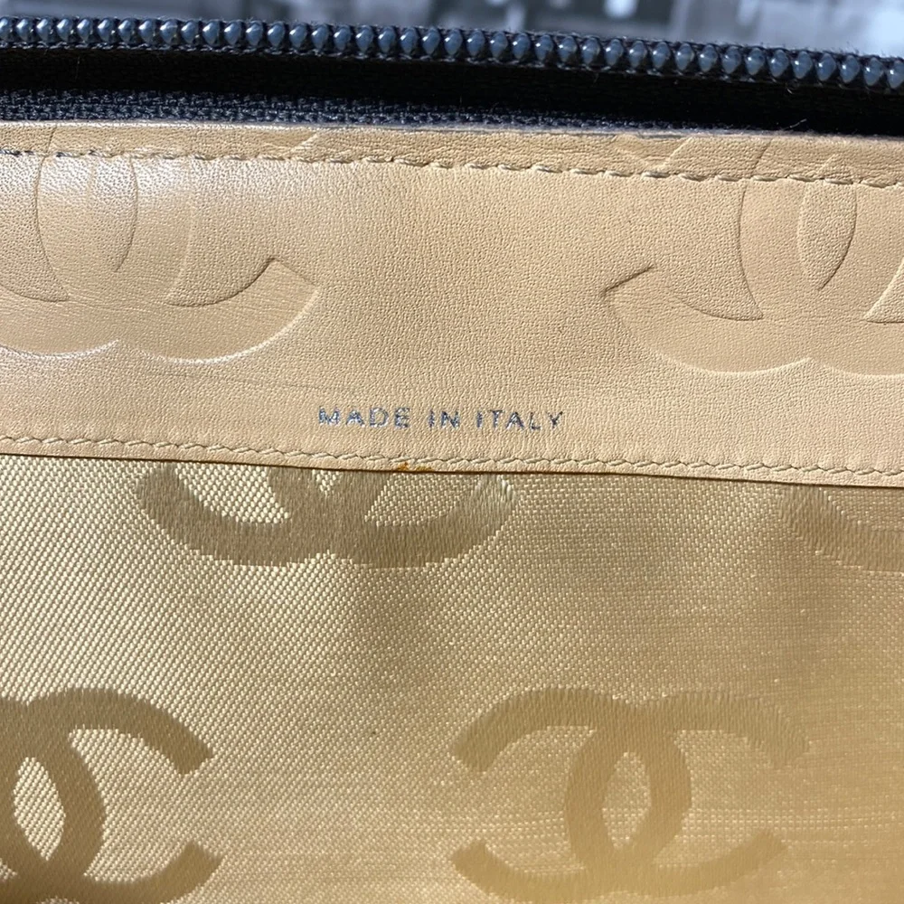 Authentic Chanel Lambskin Cambon Line Organizer Clutch Bag Wallet - Picture 14 of 17